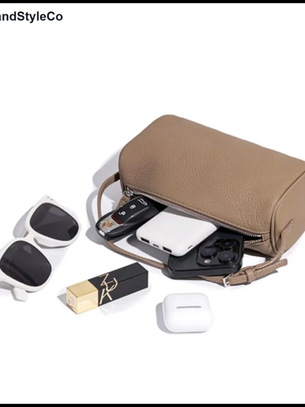 Molodo PU Leather Cylinder Crossbody Bag Women Versatile Handheld Adjustable